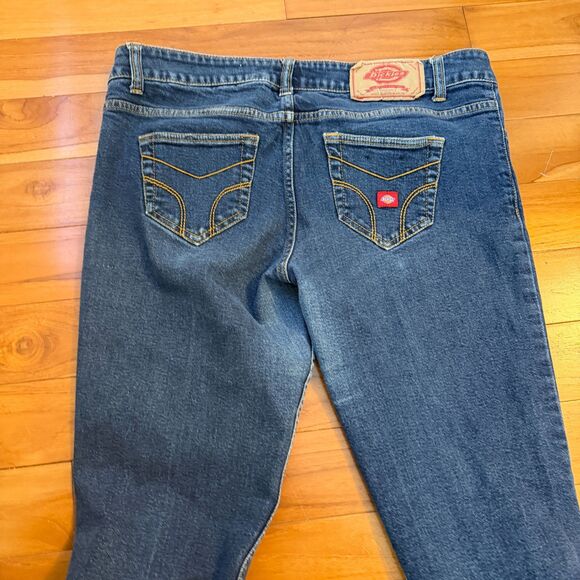 Women DIckies Mid Rise Straight Leg Denim Jeans in Dark Blue Size 15 - Picture 2 of 7